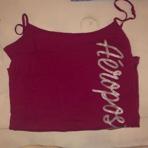 Aeropostale Maroon Thin Strap Tank